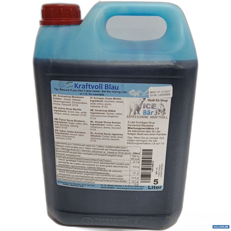 Artikel Nr. 953203 Artikel Nr. 953203: Kraftvoll Blau Slushi Eis Sirup 5Liter