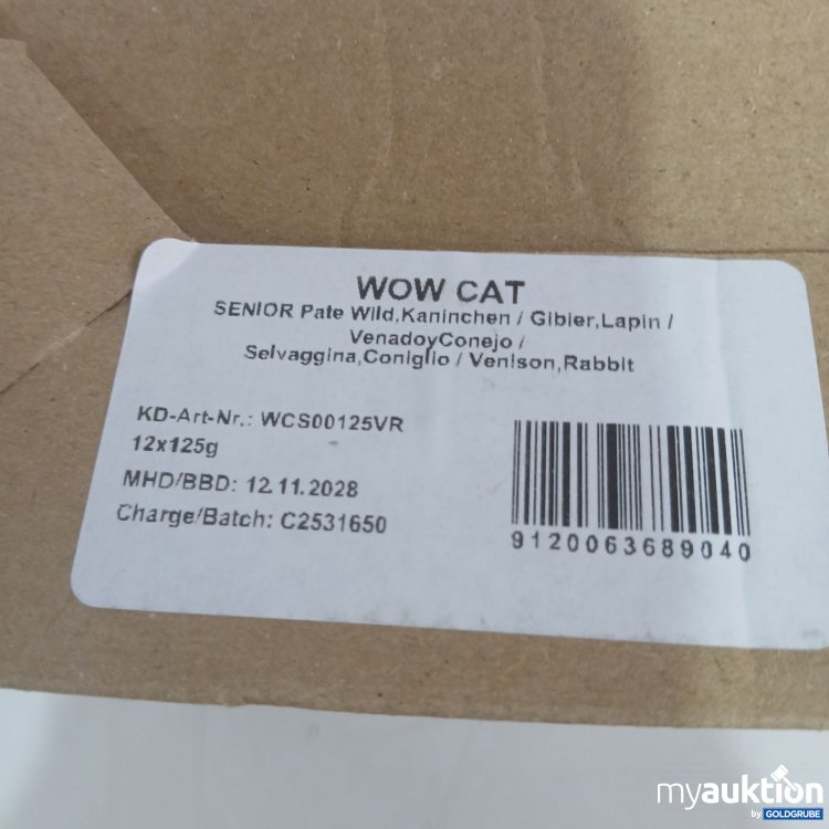 Artikel Nr. 981203 Artikel Nr. 981203: Wow Cat Senior Pate Wild&Kaninchen 12Stk