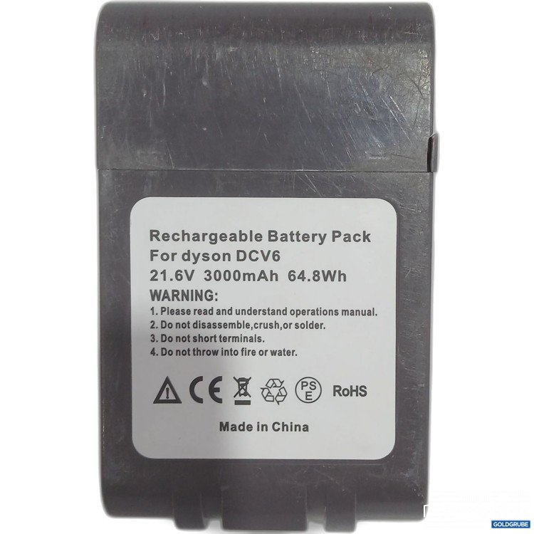 Artikel Nr. 986203: Rechargeable Battery Pack for Dyson DCV6 21.6V 3000mAh 64.8Wh 