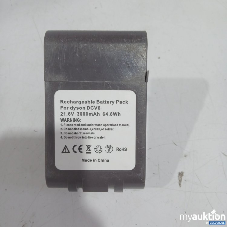 Artikel Nr. 986203: Rechargeable Battery Pack for Dyson DCV6 21.6V 3000mAh 64.8Wh 