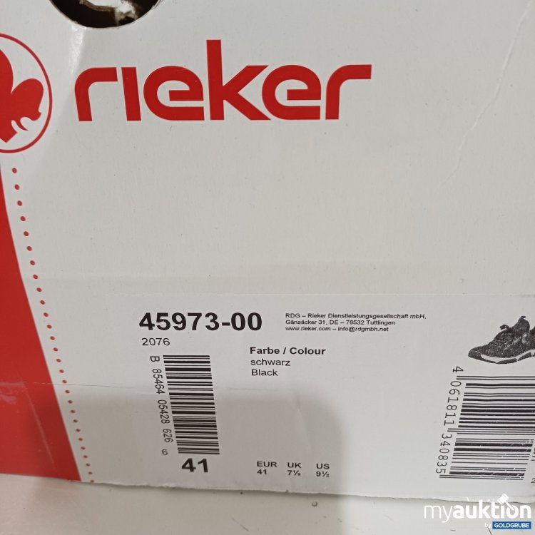 Artikel Nr. 997203 Artikel Nr. 997203: Rieker Schuhe schwarz Größe 41