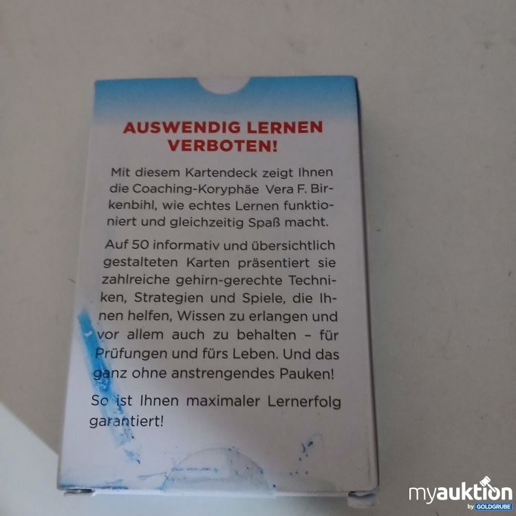 Artikel Nr. 922204: Vera F. Birkenbihl Lernen Statt Pauken Übungskarten