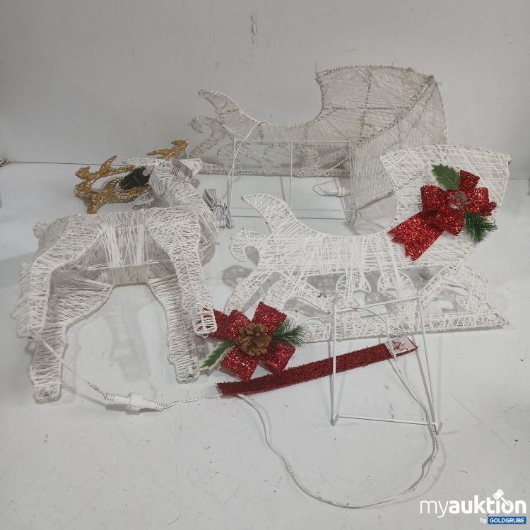 Artikel Nr. 929204 Artikel Nr. 929204: Weihnachtsdekoration Rentier mit Schlitten