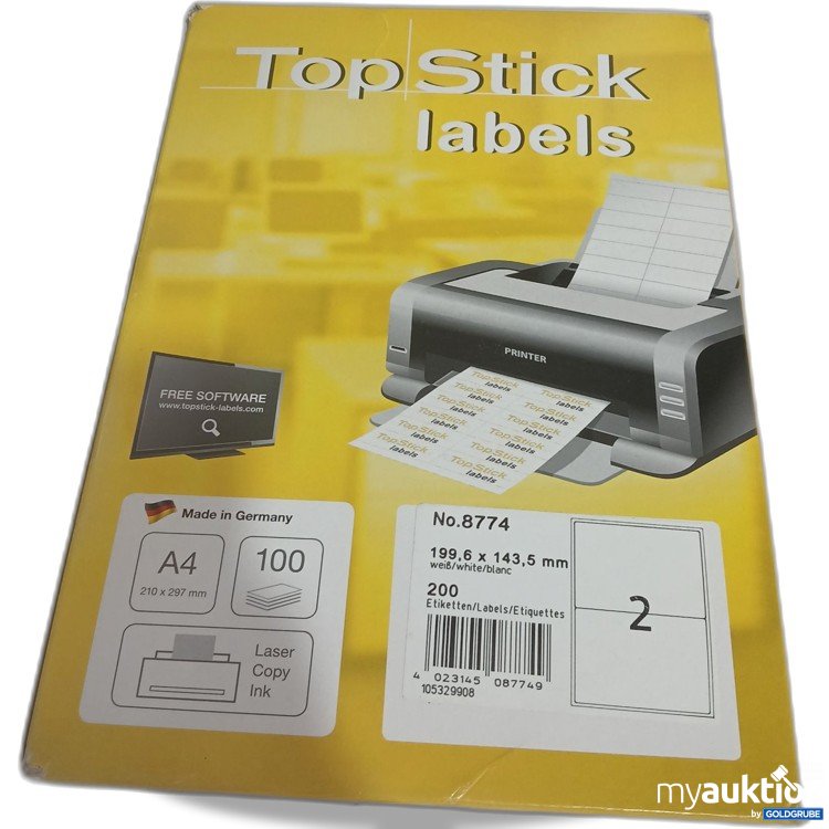 Artikel Nr. 443207: Top Stick labels A4 210x297mm 100Stk 