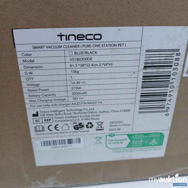 Artikel Nr. 805207 Artikel Nr. 805207: Tineco Pure One Station Pet Series VS1B0300DE
