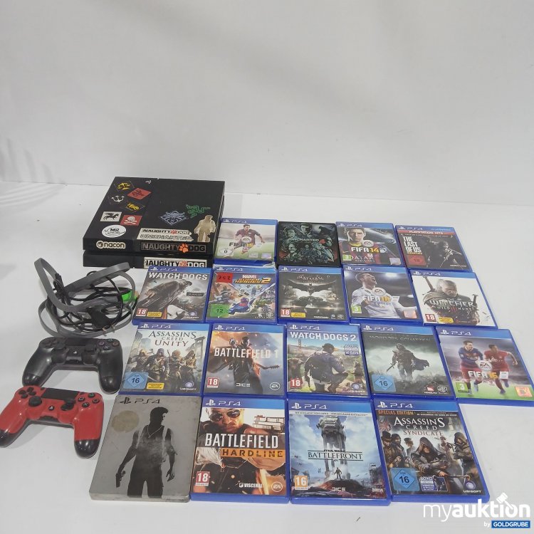 Artikel Nr. 813208: Playstation 4 mit Zubehör laut Foto