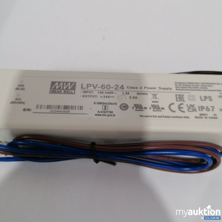 Artikel Nr. 850208 Artikel Nr. 850208: MPN LPV-60-24 Class 2 Power Supply