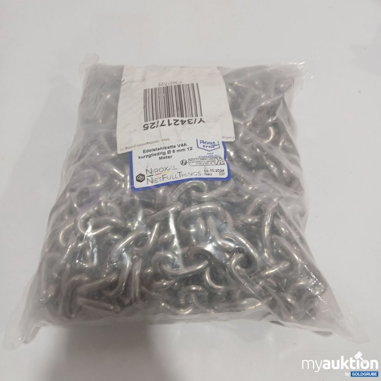 Artikel Nr. 866208: Niroxal NietFullThings Edelstahlkette V4A kurzgliedrig 8mm 12m 