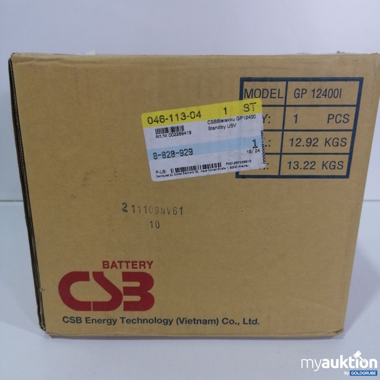 Artikel Nr. 796209 Artikel Nr. 796209: CSB Battery GP12400