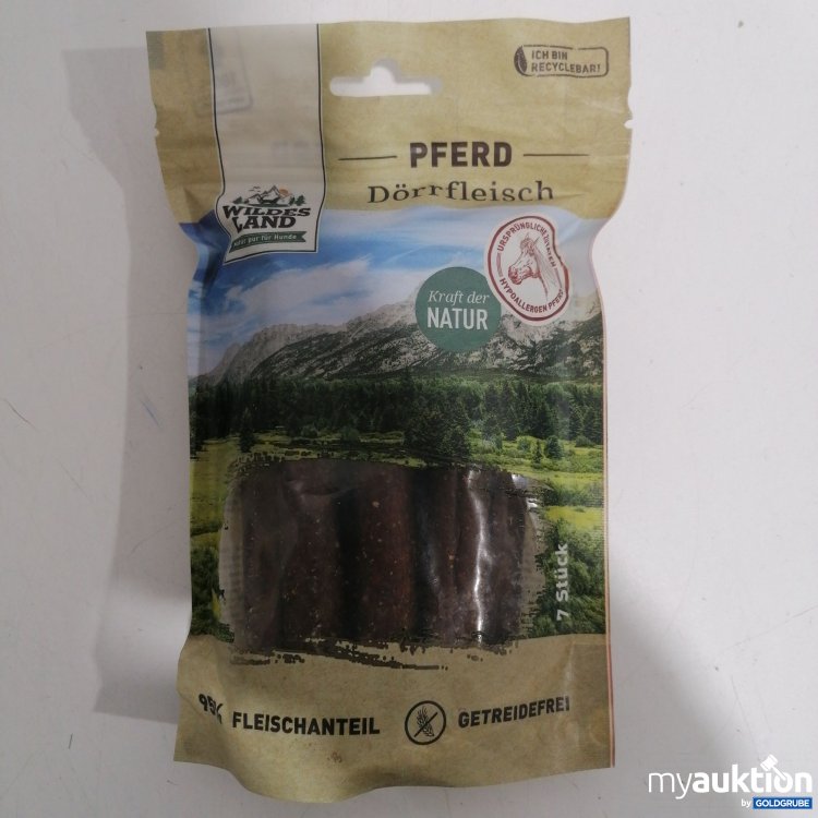 Artikel Nr. 878209: Wildes Land Hundeleckerli Pferd Dörrfleisch 7Stk