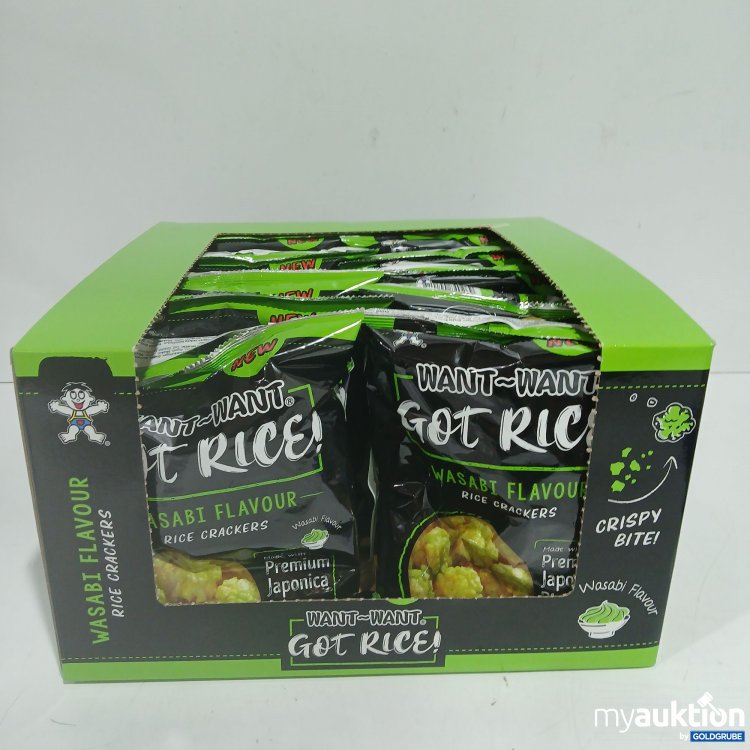 Artikel Nr. 916209: Want-Want Got Rice Wasabi Flavour Rice Crackers 10x85g