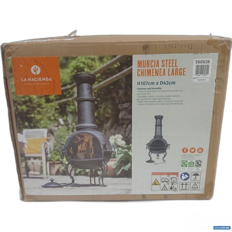 Artikel Nr. 929209 Artikel Nr. 929209: La Hacienda Murcia Steel Chimenea Large H107cm x D43cm X220401