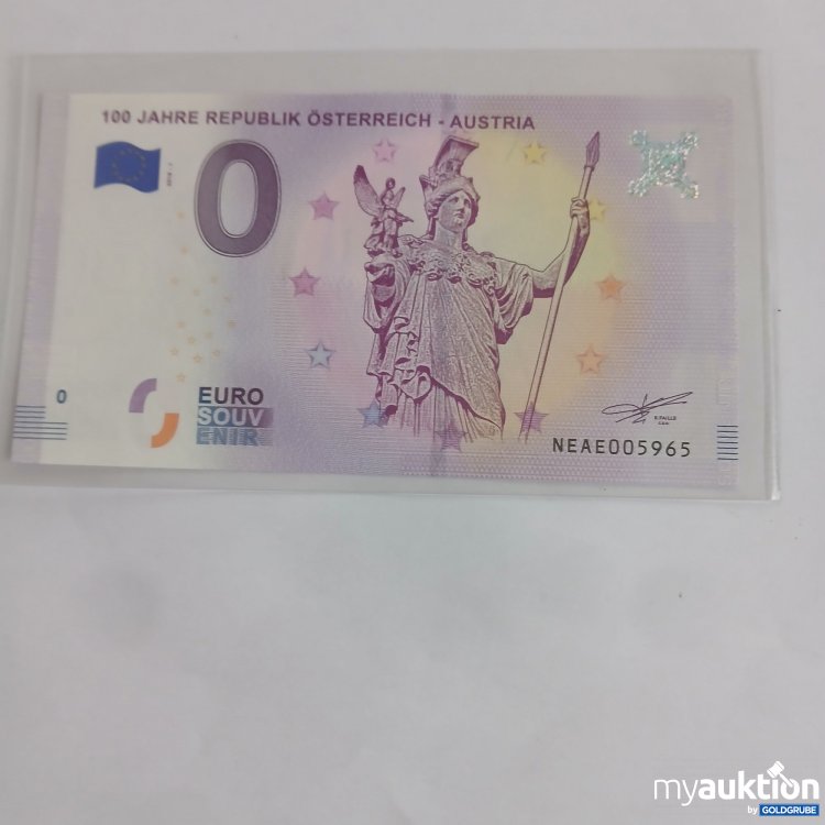 Artikel Nr. 998209 Artikel Nr. 998209: Banknote O Jahre Republik Österreich