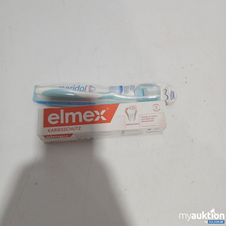 Artikel Nr. 904210: elmex Kariesschutz Zahnpasta und Meridol Zahnbürste