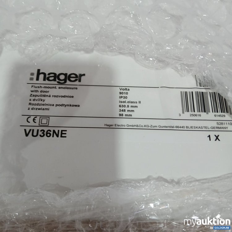 Artikel Nr. 956210: Hager Flush Mount enclosure with door VU36NE   