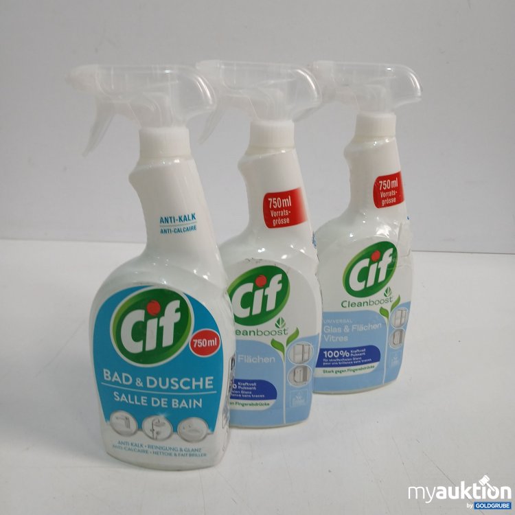 Artikel Nr. 886212: Cif Bad&Dusche 750ml und 2x Glas&Flächen Reiniger 750ml