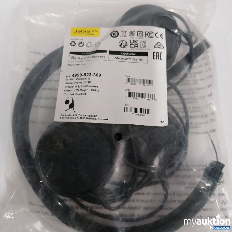 Artikel Nr. 399213: Jabra GN Headset 4999 823 309