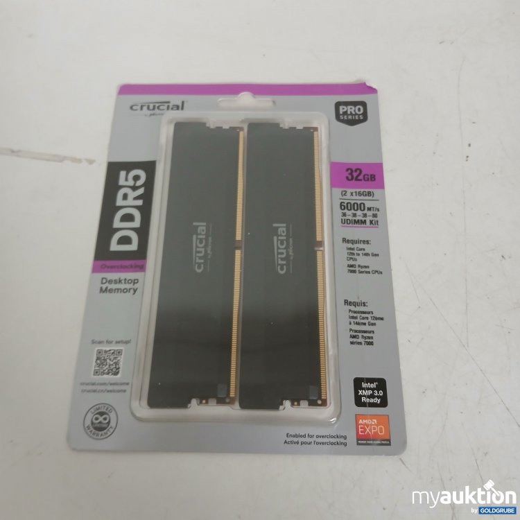 Artikel Nr. 819213 Artikel Nr. 819213: Crucial Desktop Memory DDR5 32GB