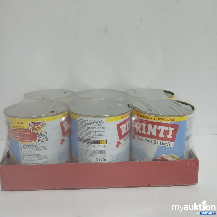 Artikel Nr. 873213: Rinti Kennerfleisch mit Geflügelherzen 6x800g