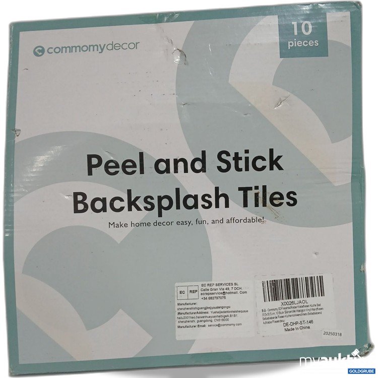 Artikel Nr. 882213: Commomy decor Peel and Stick Backsplash tiles 10Pieces 