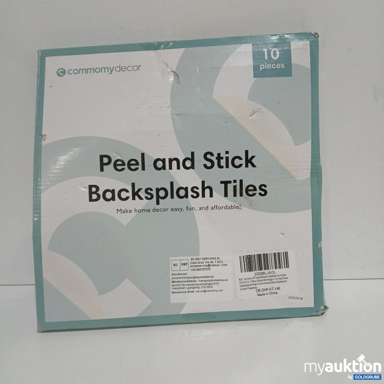 Artikel Nr. 882213: Commomy decor Peel and Stick Backsplash tiles 10Pieces 