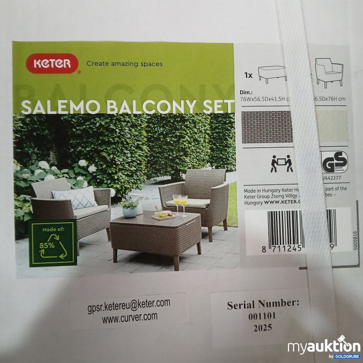 Artikel Nr. 980213: Keter Salemo Chairs + Storage Table, Art.No.0011012025
