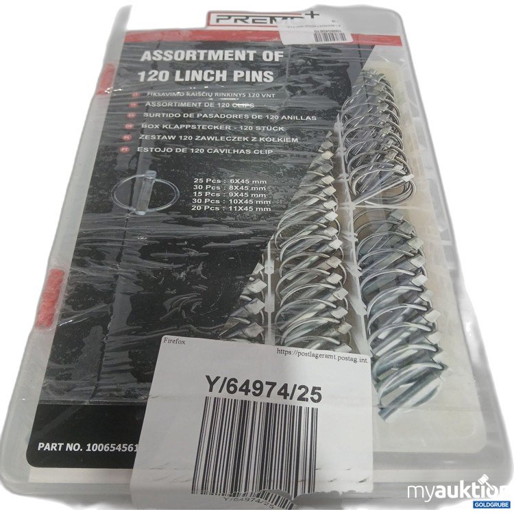Artikel Nr. 889214: Premo Assortment 120 Linch Pins 