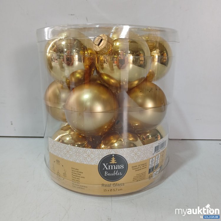 Artikel Nr. 940214: Xmas Baubles Real Glass 15x5.7cm 