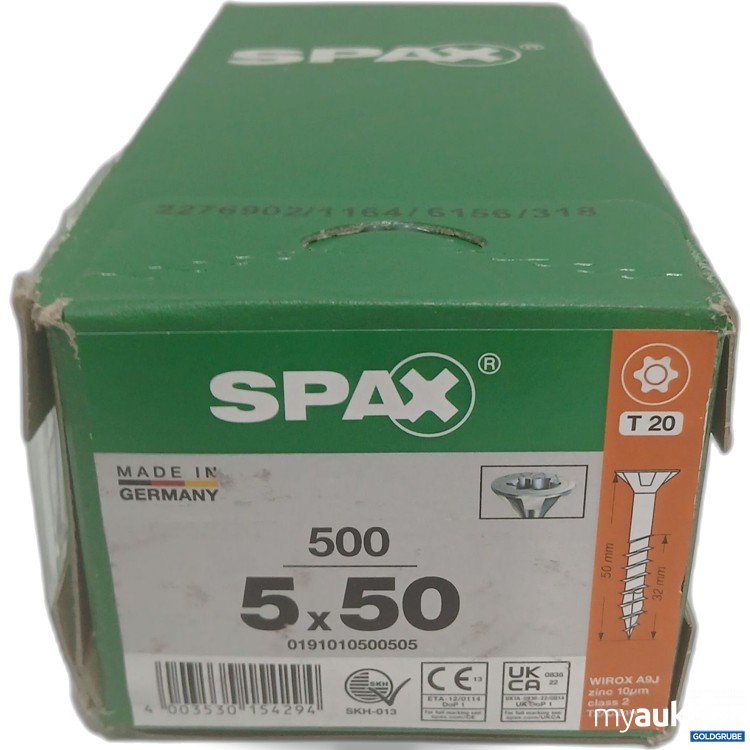 Artikel Nr. 993214 Artikel Nr. 993214: Spax Schrauben T20 5x50 500Stk