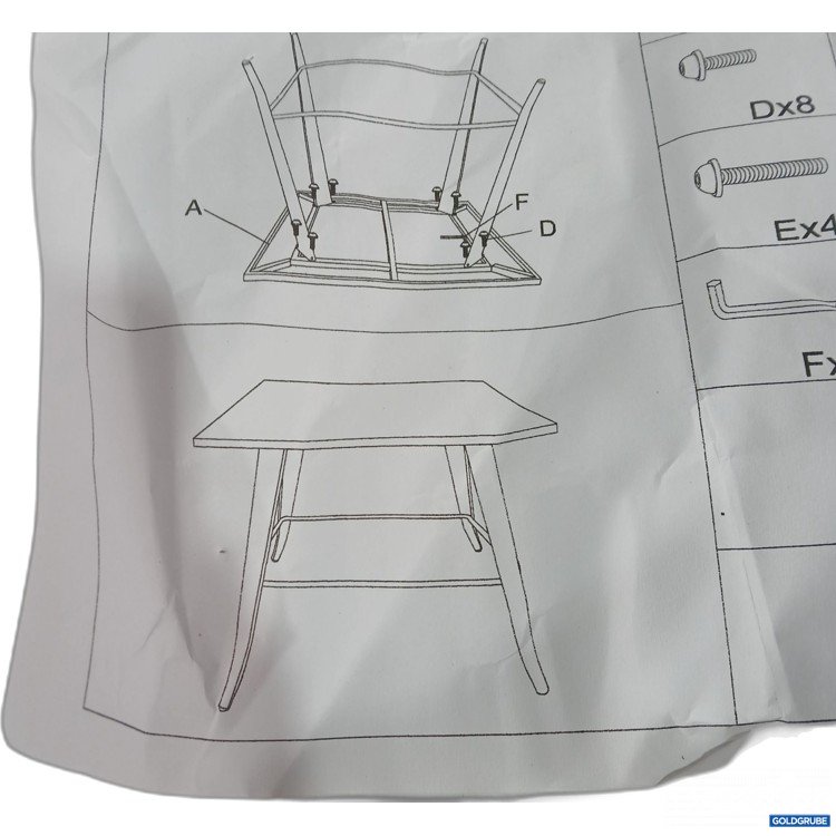Artikel Nr. 443215: Tisch schwarz Platte ca. 60x60cm 