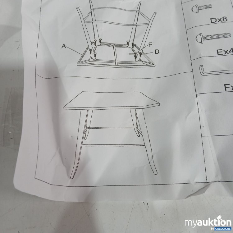 Artikel Nr. 443215: Tisch schwarz Platte ca. 60x60cm 