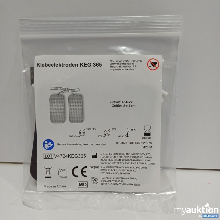 Artikel Nr. 899215: Klebeelektroden KEG 365, 4Stk., gr.8x4cm