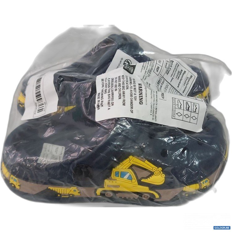 Artikel Nr. 917216: Kinder Hausschuhe mit Baustellenmotiven, Gr.28