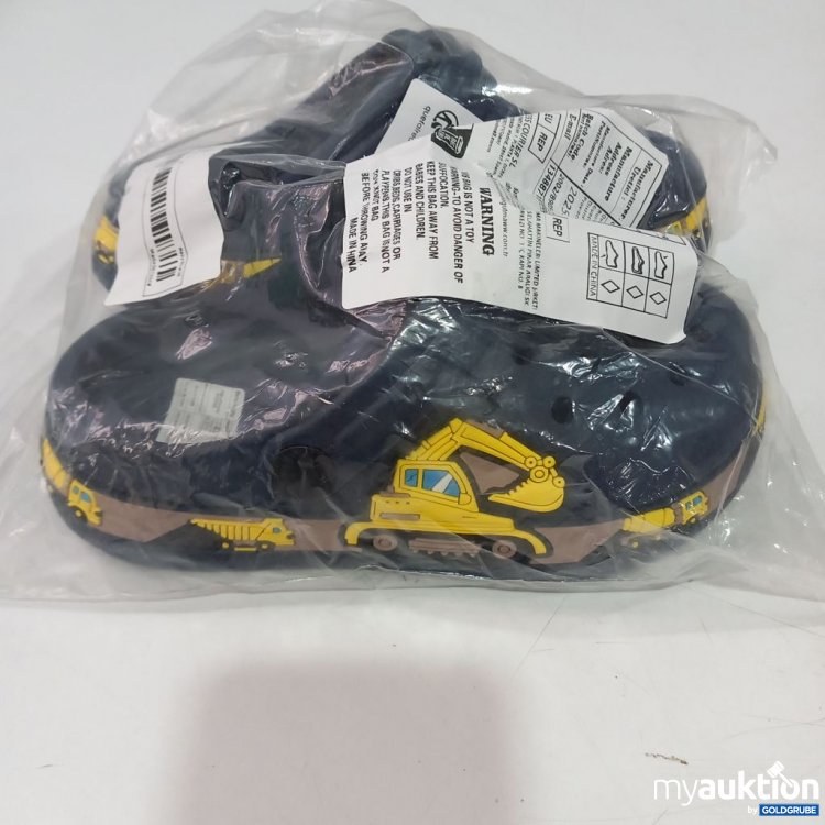 Artikel Nr. 917216: Kinder Hausschuhe mit Baustellenmotiven, Gr.28