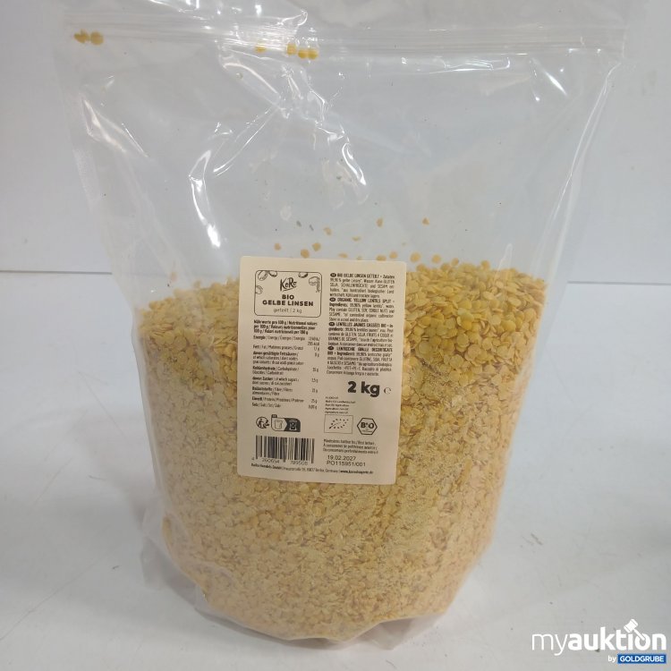 Artikel Nr. 985216 Artikel Nr. 985216: Koro Bio gelbe Linsen geteilt 2kg
