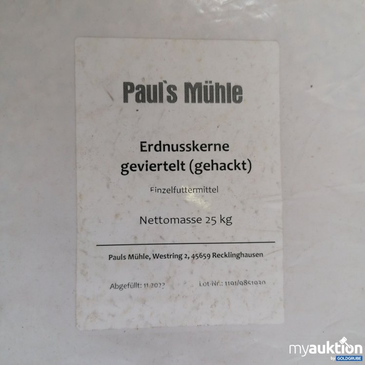 Artikel Nr. 714217: Pauls Mühle Erdnusskerne geviertelt (gehackt) 25kg