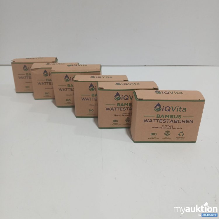 Artikel Nr. 877217: iQVita Bambus Wattestäbchen 200 Stück 