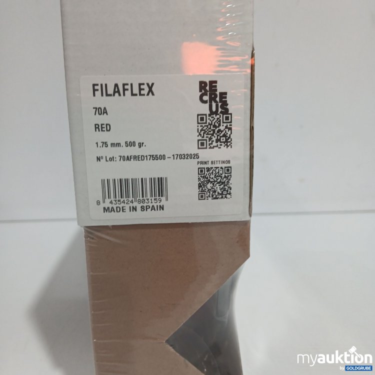 Artikel Nr. 888217 Artikel Nr. 888217: Filaflex 3D Print Filament 70A Red 1.75mm 500g