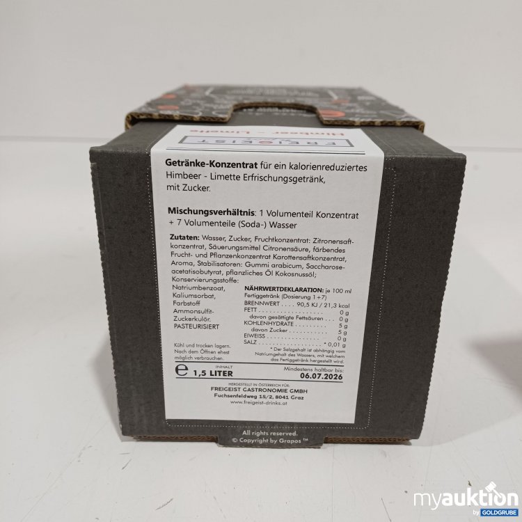 Artikel Nr. 962217: Freigeist Getränke Konzentrat Himbeer Limette 1,5L 
