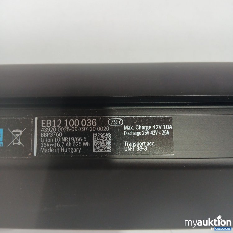 Artikel Nr. 827218 Artikel Nr. 827218: Bosch PowerTube 625 EB12100036