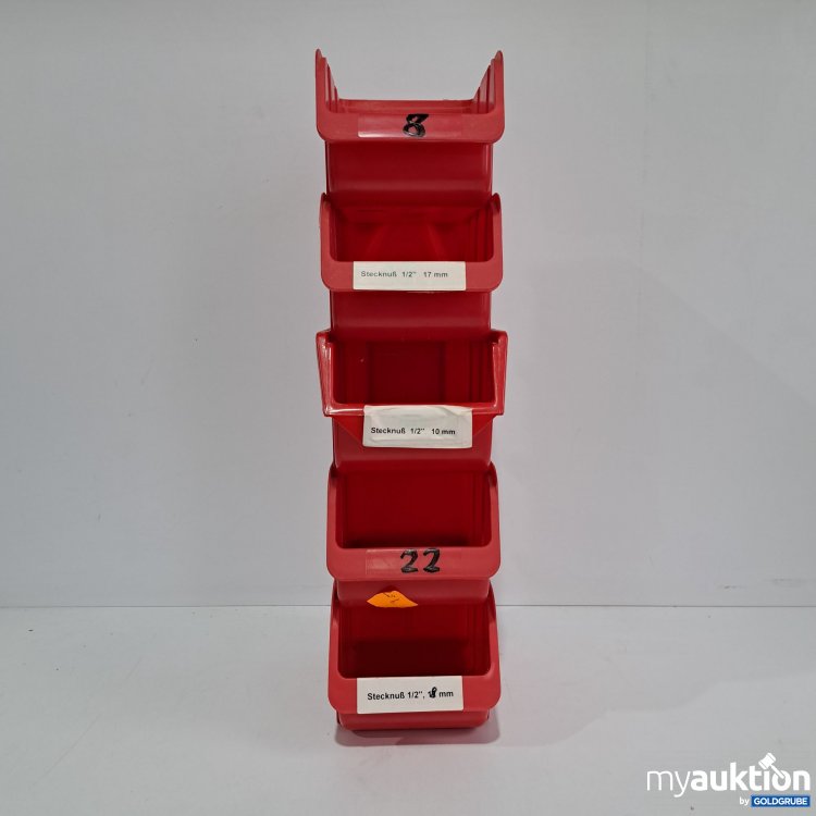 Artikel Nr. 361219: Stapelbox rot 24x15 cm, 5er Pack