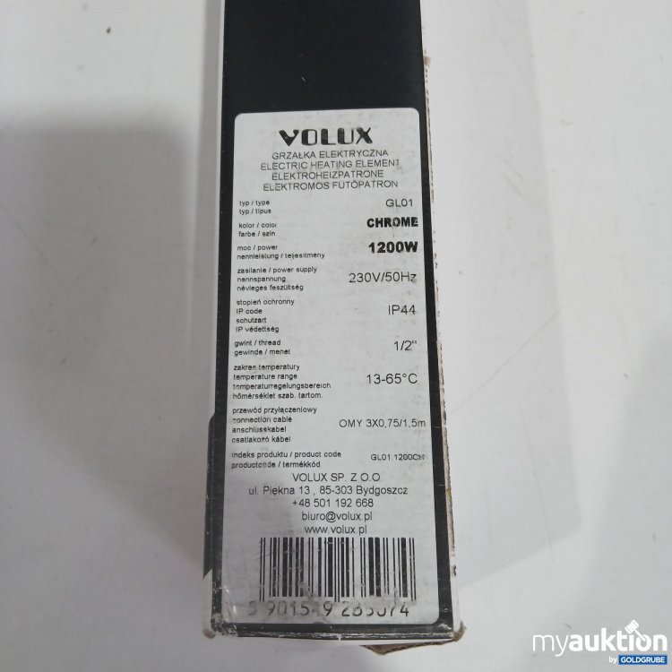 Artikel Nr. 438219 Artikel Nr. 438219: Volux Elektroheizpatrone Chrome GL01