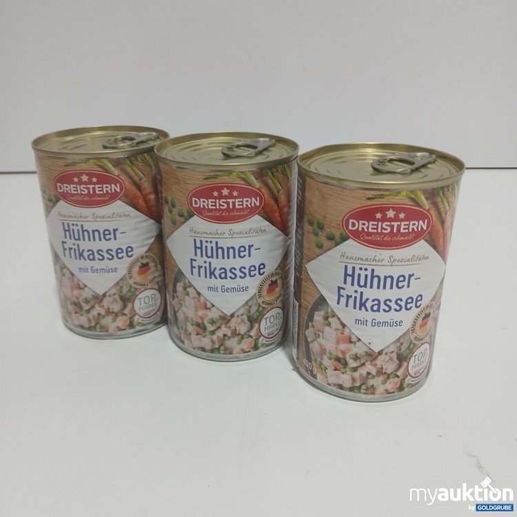Artikel Nr. 861219: Dreistern Hühner-Frikassee mit Gemüse 3x400g