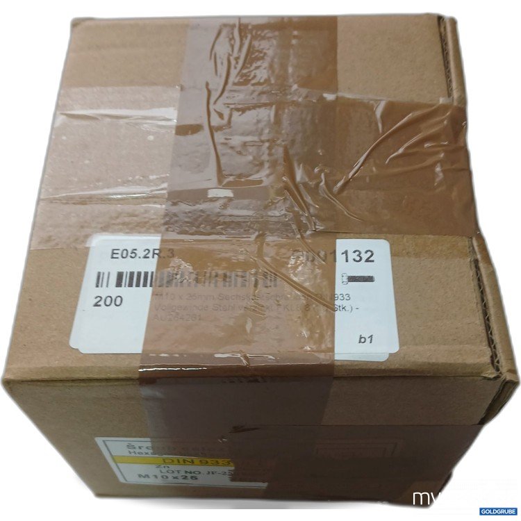Artikel Nr. 980219 Artikel Nr. 980219: Sechskantschrauben M10×25mm DIN933 Vollgewinde Stahl Verzinkt
