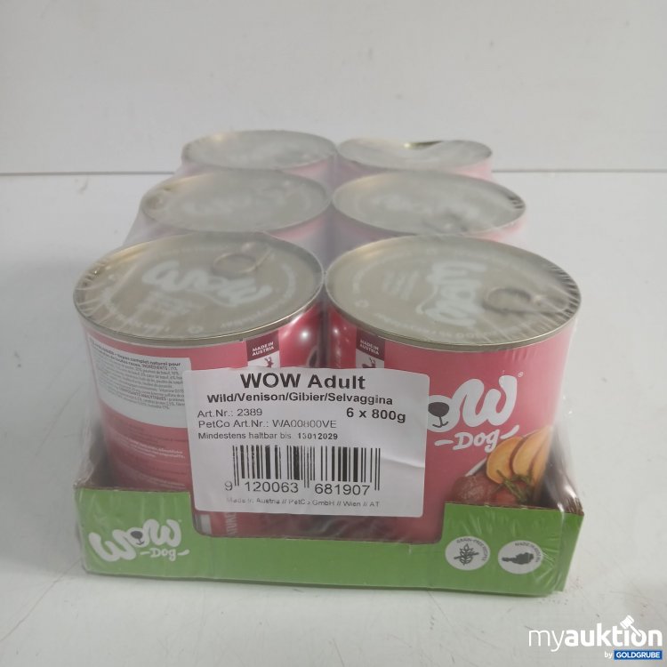 Artikel Nr. 994219 Artikel Nr. 994219: Wow Adult Hundefutter Wild 6x800g