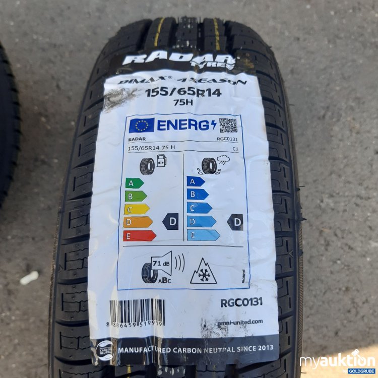 Artikel Nr. 439220 Artikel Nr. 439220: Radar Tyres Dimax 4Season 155/65R14 75H