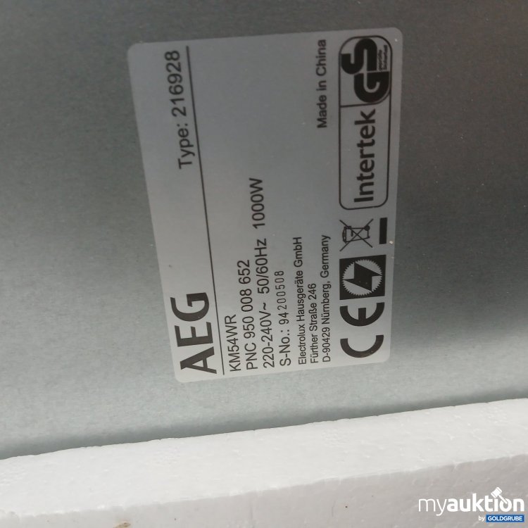 Artikel Nr. 468220 Artikel Nr. 468220: AEG Küchenmaschine UltraMix KM54WR