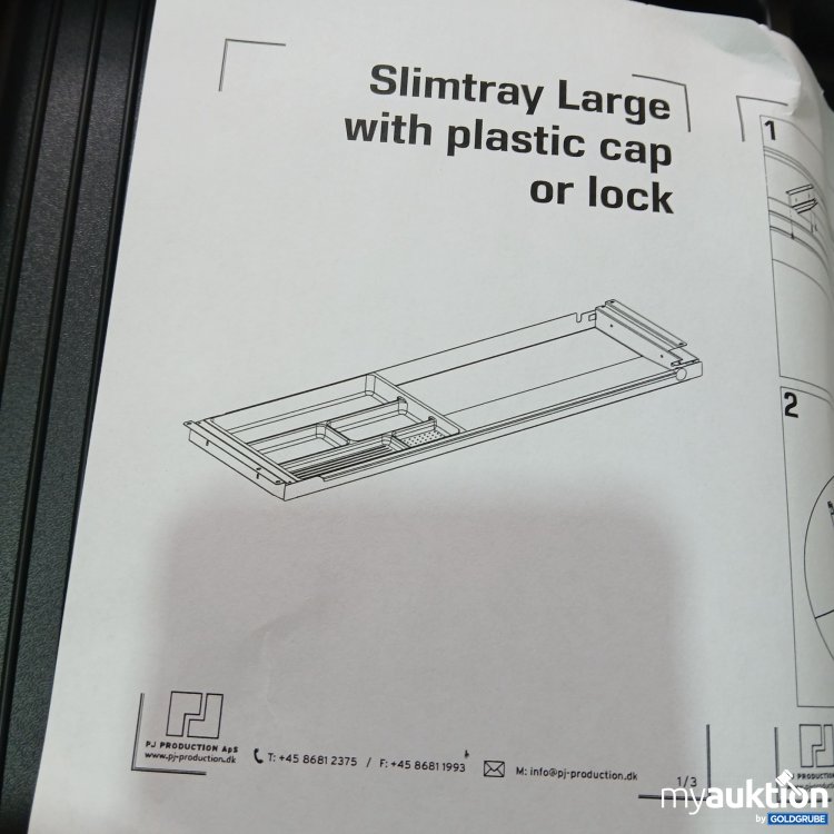 Artikel Nr. 520220 Artikel Nr. 520220: Slimtray Large w/Lock 4047-9016-L White RAL9016