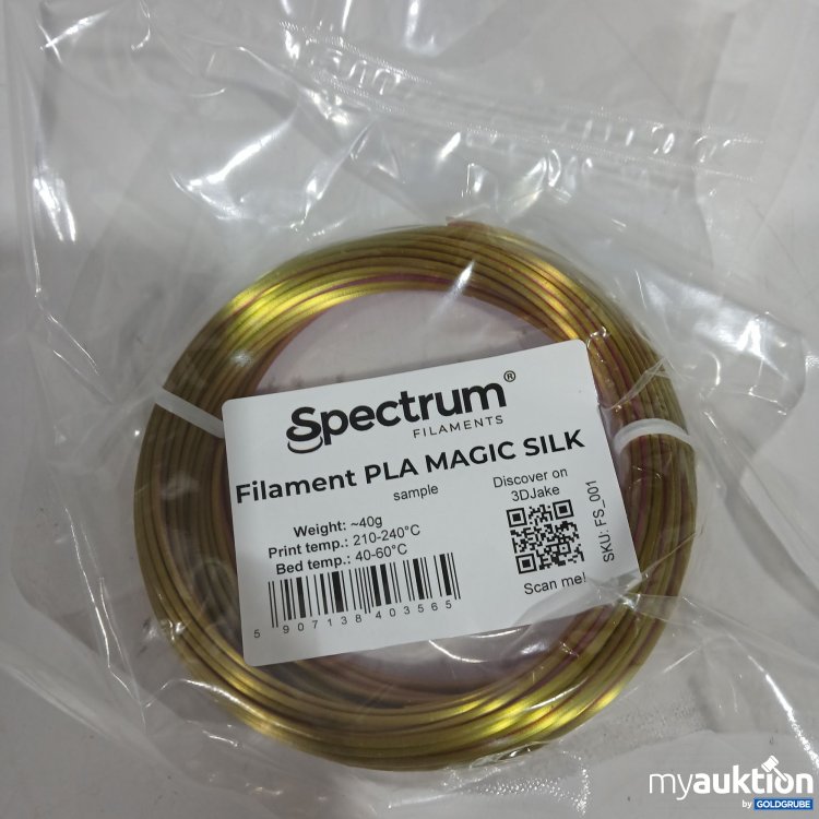 Artikel Nr. 888220 Artikel Nr. 888220: Spectrum Filament PLA Magic Silk 40g sample
