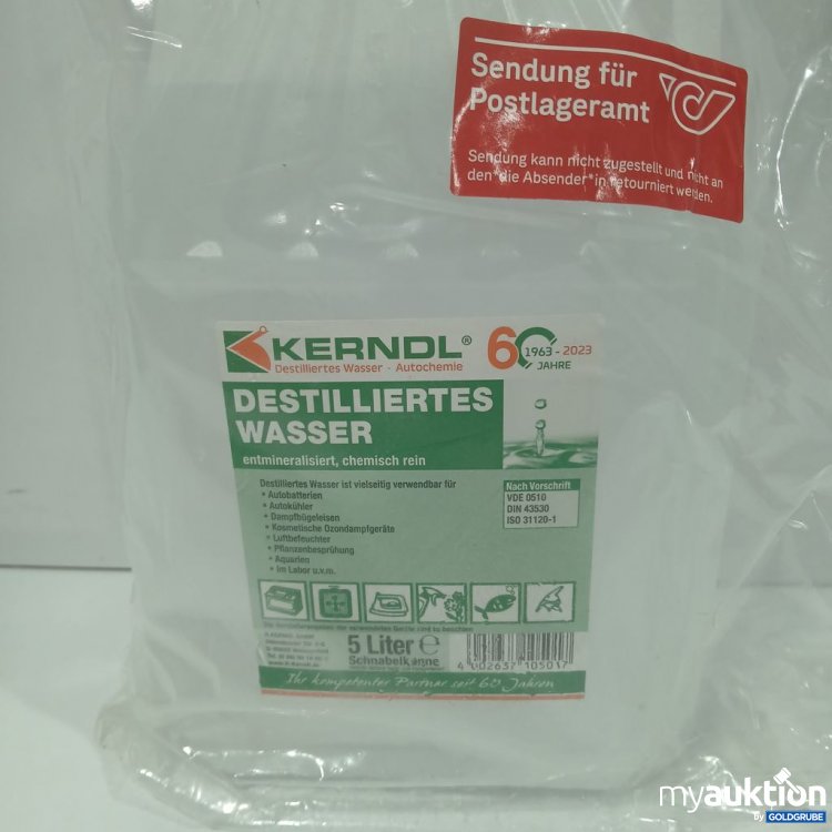 Artikel Nr. 892220: Kerndl Destilliertes Wasser 5 l
